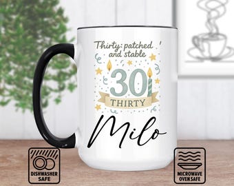 Happy 30Th Birthday Mug Gift - Custom Name Keepsake - Personalized Mug For Him Or Her - Unique 30Th Birthday Present - Celebrate In