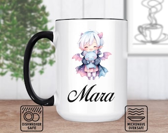 Taza de vampiro con nombre personalizado: taza personalizada para amantes del gótico, regalo de Halloween, diseño único de vampiro, taza de café o té espeluznante.