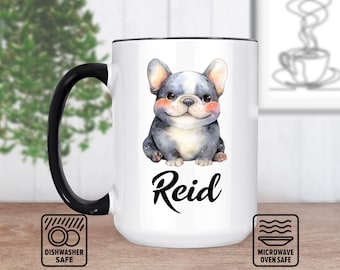 French Bulldog Mug - Custom Gift For Dog Lovers, Personalized Mug With Cute Pet Illustration, Unique Present For Frenchie Owners