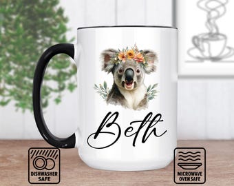 Koala Mug, Cute Koala Coffee Mug for Animal Lovers, Personalized Koala Gift with Adorable Design, Sweet Present