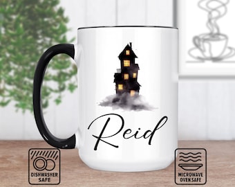 Haunted House Mug With Spooky Design | Custom Halloween Gift | Personalized Mug For Coffee Lovers | Unique Fall Decor | Witchy Vibes