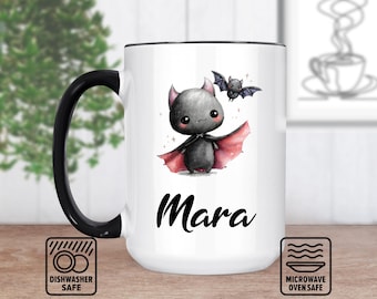 Tiny Vampire Mug - Customizable Halloween Gift, Personalized Mug For Spooky Season, Unique Vampire Design, Perfect For Coffee Lovers