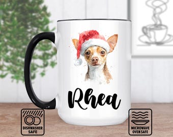 Chihuahua Mug For Dog Lovers - Customizable Gift - Personalized Mug With Cute Chihuahua Design - Unique Present For Pet Owners