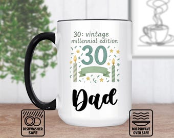 Happy 30Th Birthday Mug Gift For Her Or Him, Personalized Mug With Custom Name, Unique 30Th Birthday Keepsake, Coffee Tea Ceramic Cup