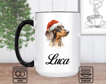 Dachshund Mug Gift - Custom Dog Lover Coffee Tea Personalized Mug - Unique Wiener Dog Art - Perfect For Pet Owners - Dachshund Decor