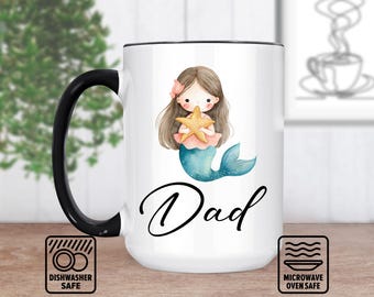 Mini taza de sirena: regalo personalizado con temática oceánica, taza personalizada para niños, diseño único de vida marina, regalo de cumpleaños perfecto, decoración náutica