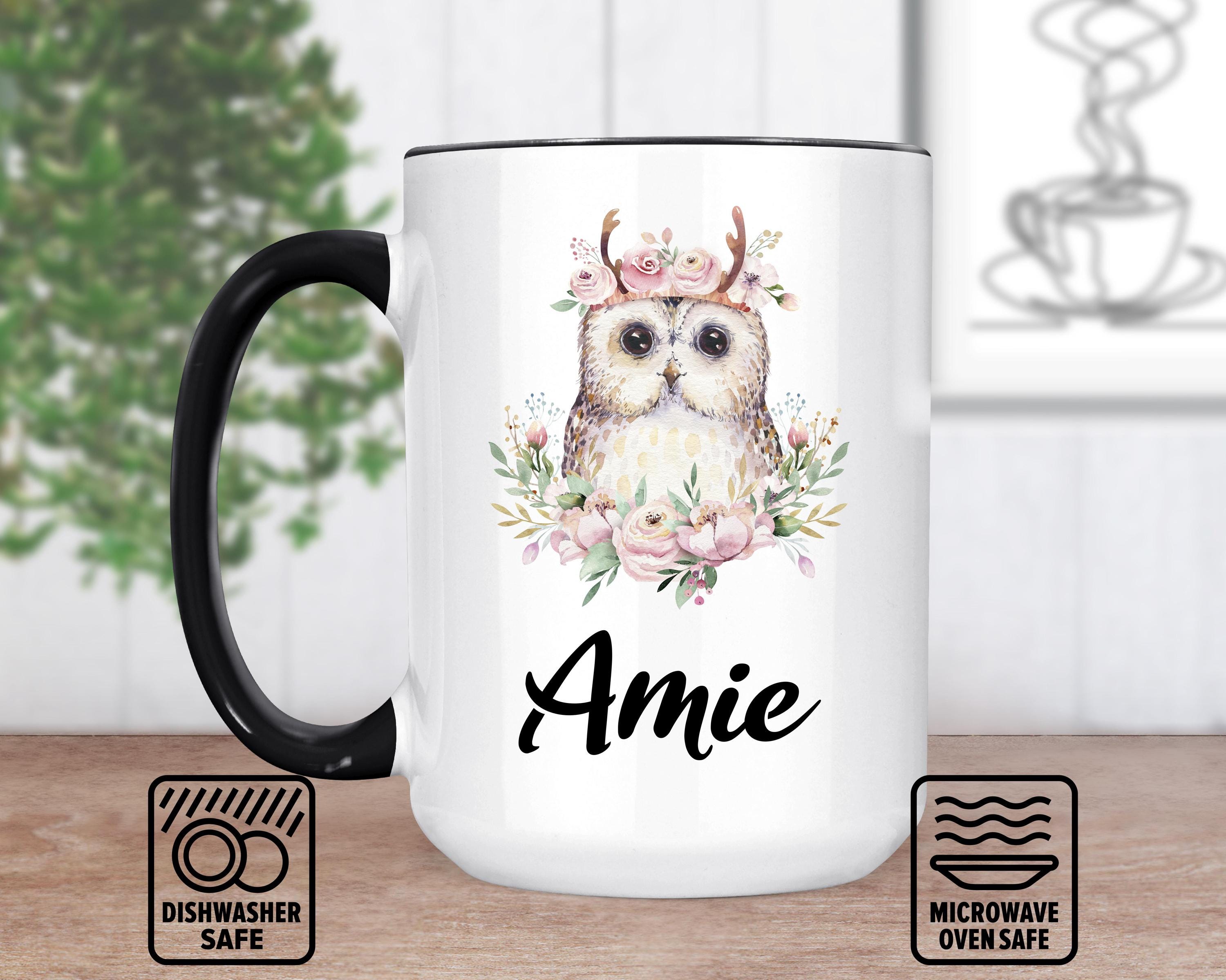 Owl Mug, Owl Coffee Mug Gift, Custom Owl Mug, Owl Birthday Present, Beautiful Design, Special Occasi