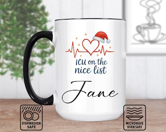 ICU Nurse Mug - Custom Gift For Healthcare Heroes | Personalized Mug With Name | Unique Nursing Appreciation | Thoughtful Medical