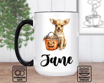 Tazza Chihuahua - Un regalo adorabile per gli amanti dei cani, tazza personalizzata con nome, grafica Chihuahua personalizzata, regalo unico per gli amanti degli animali, tazza da caffè o tè