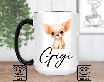 Tiny Chihuahua Mug For Dog Lovers - Custom Gift For Pet Owners - Personalized Mug With Cute Chihuahua Design - Unique Coffee Or Tea