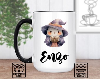 Friendly Witch Mug With Custom Name - Personalized Mug For Halloween, Unique Gift For Witches, Spooky Season Decor, Custom Witchy
