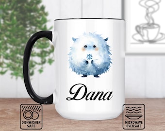 Flauschige Yeti-Tasse für gemütliche Schlucke | Personalisierte Tasse Geschenk | Benutzerdefinierte Yeti Design | Einzigartige Kaffeetasse | Perfekt für Yeti-Liebhaber | Handgemachte Kunst