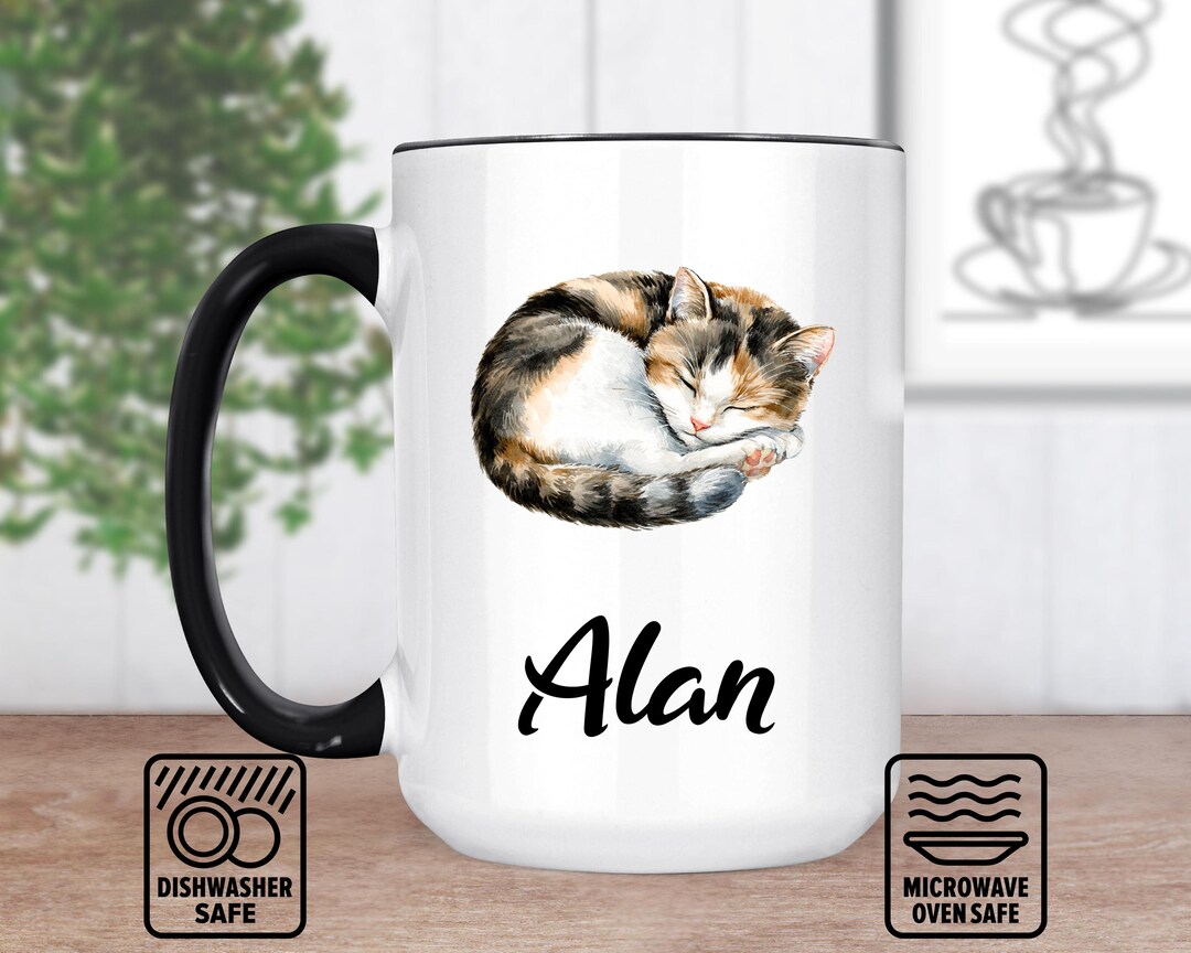 Tazza con nome personalizzato: tazza da caffè con nome personalizzato, regalo per gli amanti dei gatti di Mugzan - Italia