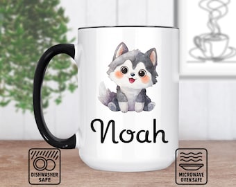 Splosh Precious Pets Husky Tazza in ceramica personalizzata. Tazza da caffè, tazza da tè e caffè. Regali personalizzati per donne e regali per donne. Regali carini e regali personalizzati