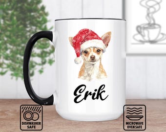 Tazza Chihuahua per amanti dei cani - Regalo personalizzato per i proprietari di animali domestici - Tazza personalizzata con il nome del tuo animale domestico - Regalo unico per Chihuahua