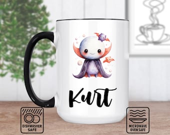 Tiny Vampire Mug With Custom Name - Personalized Mug For Halloween, Gothic Gift, Spooky Coffee Tea Lover, Unique Vampire Decor, Gift