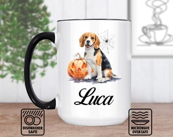 Taza con diseño de beagle para amantes de los perros - Regalo de café personalizado - Taza personalizada con un lindo diseño de beagle - Regalo único para amantes de las mascotas - Dueño de beagle