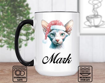 Sphynx Cat Mug For Cat Lovers - Unique Gift For Pet Owners - Personalized Mug With Custom Name - Perfect For Birthdays Or Holidays