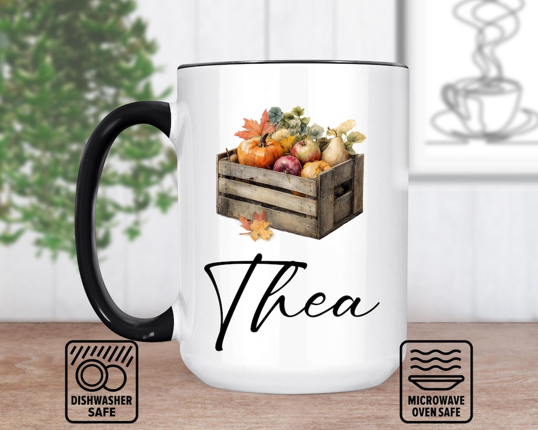 Rustic Crate Mug With Name, Personalized Rustic Crate Gift for Coffee ...