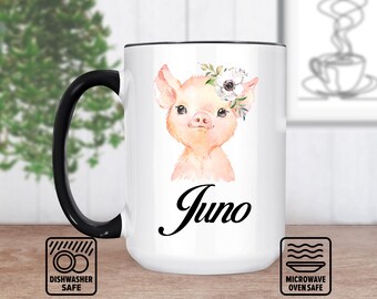 Pig Mug, Pig Birthday Gift, Custom Pig Coffee Mug, Pig Present, Home Decor, Tea Lover, Thoughtful Present, Awesome Gift, Amazing Quality