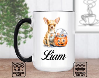 Chihuahua Mug For Dog Lovers - Custom Gift For Pet Owners - Personalized Mug With Your Dog's Name - Unique Chihuahua Lover's Coffee Mug