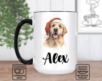 Golden Retriever Dog Mug - Custom Gift For Dog Lovers, Personalized Mug With Your Pet's Name, Unique Golden Retriever Coffee Mug