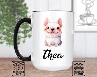 French Bulldog Mug - Custom Gift For Dog Lovers, Personalized Mug With Cute Pet Design, Unique Present For Frenchie Enthusiasts