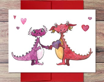 Dragon Anniversary Card: Romantic Valentine's Day Greeting