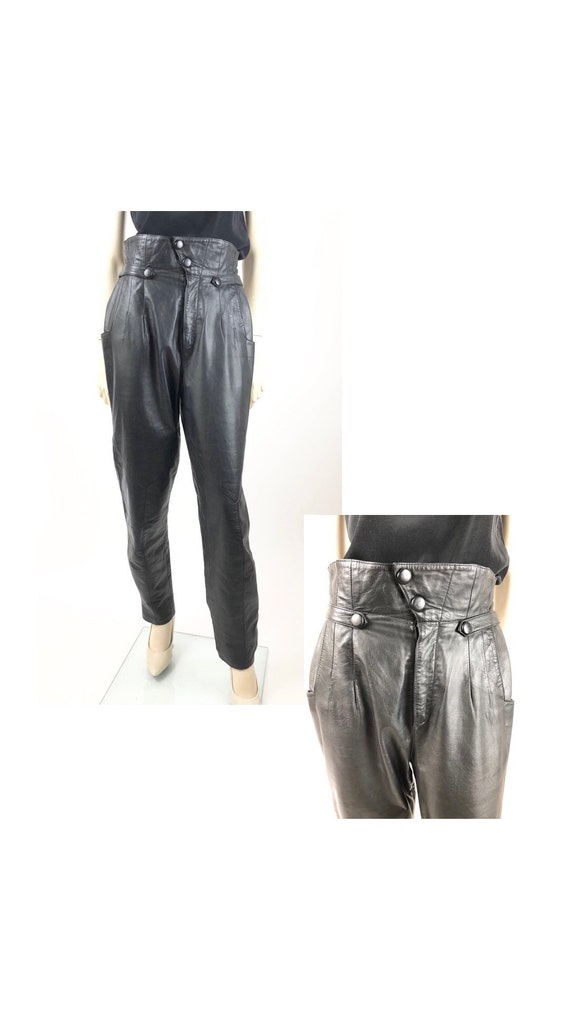 1980s Vintage Leather pants// Vintage leather//New