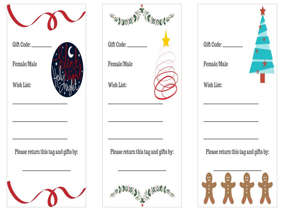 Angel Tree Wish List Template