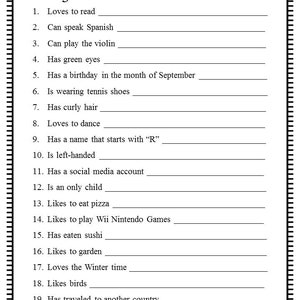 5 Adult Scavenger Hunts Find Someone Who Printable image 2