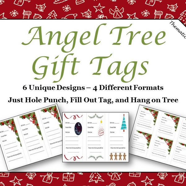 Angel Tree Gift Tags | Giving Tree Template | NOT EDITABLE | Digital Download