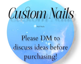 Custom Press on nails acrylic reusable homemade nails, almond coffin nails available, please DM before purchase