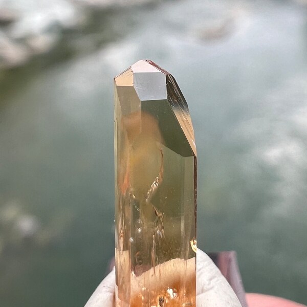 AAA Exceptional Golden Imperial Topaz Crystal Clean Crisp Termination • 4.0 Carats • Rich Golden Topaz Karengarenge Village of Zambia Africa