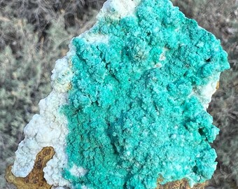 半透明のドゥルージークォーツ、ライトブルーのクリソコラ、南アフリカ