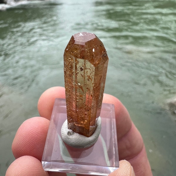 Golden Imperial Topaz Crystal Clean Crisp Termination • 6.7 Grams • Rich Golden Topaz From Karengarenge Village of Zambia, Africa