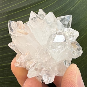 Heirloom Apophyllite Crystal Cluster w/ Stilbite • 86 Grams Zeolite Point Specimen Apophylite Pyramid From Pune Jalgoan India
