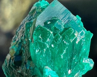 Dioptase Verte Bleue De Namibie – 4.7 X 3.3 Mm – 0.37 Ct, Naturelle