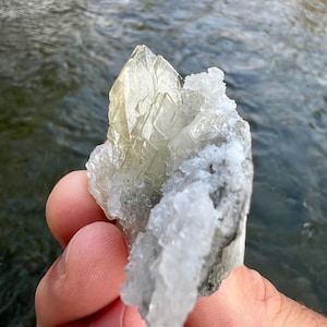 A+ Gem Quality Barite Fans On a bed of Clear Quartz from Morocco • 44 Grams • Moroccan Baryte Crystal Cluster w/ Thick Fans Barite Crystal