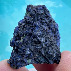 Very Nice Azurite & Malachite Combo Crystal • 24 Grams Great Crystallization Raw Blue Mineral Specimen Green Stone Untreated Hubei Mine