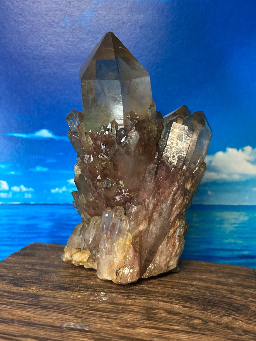 Museum Quality Freestanding Large Golden Kundalini Citrine Crystal 93