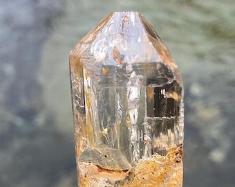 Awesome Zambian Imperial Topaz Crystal Clean Termination • 2.5 Grams Uncut Unpolished From Karengarenge Village of Zambia Africa