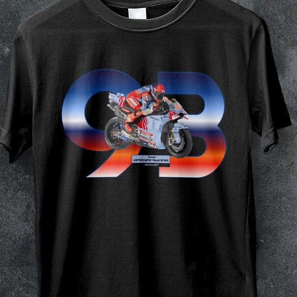 Marc Marquez 93 Gresini Racing team Moto GP , DTF print in bella canvas black all size S M L XL MM93 Motogp