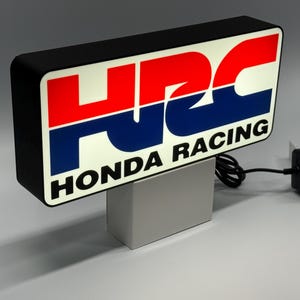 Honda HRC Racing LED garage sign 10 &quot; wide Wall shelf desk Decor gift art