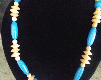 Wooden Painted Beads Necklace