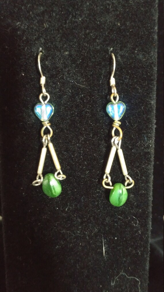 Handmade Triangle Dangle Earrings - image 1