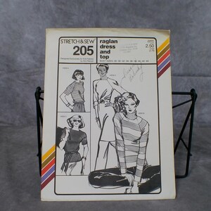 Vintage 1979 Stretch & Sew 205 Raglan Dress and Top Sewing Pattern UNCUT
