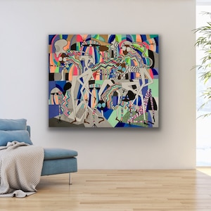 acrylic on canvas 131, 100x122 (cm),worldwide shipping, contemporary, african art, handmade original, figurative artwork not ready to hang!!