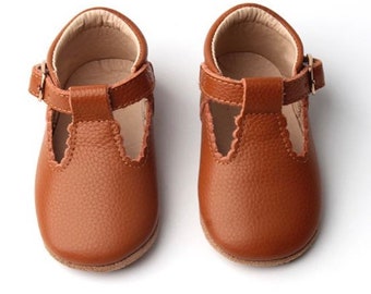 leather baby booties