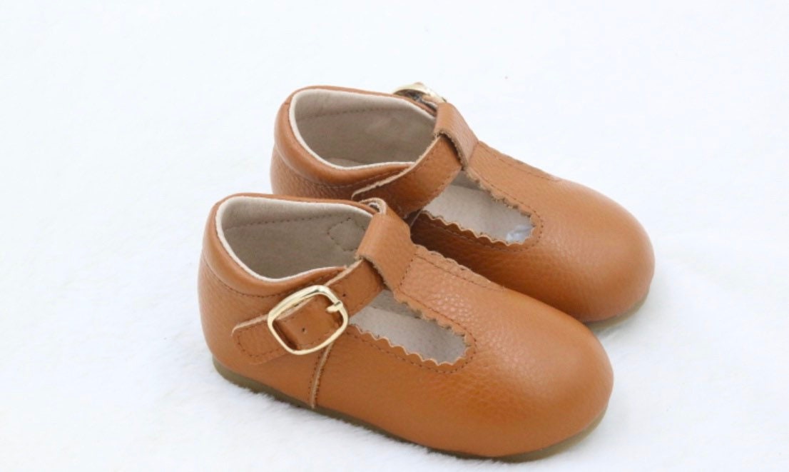 tan t bar shoes